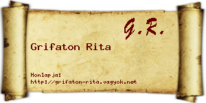 Grifaton Rita névjegykártya
